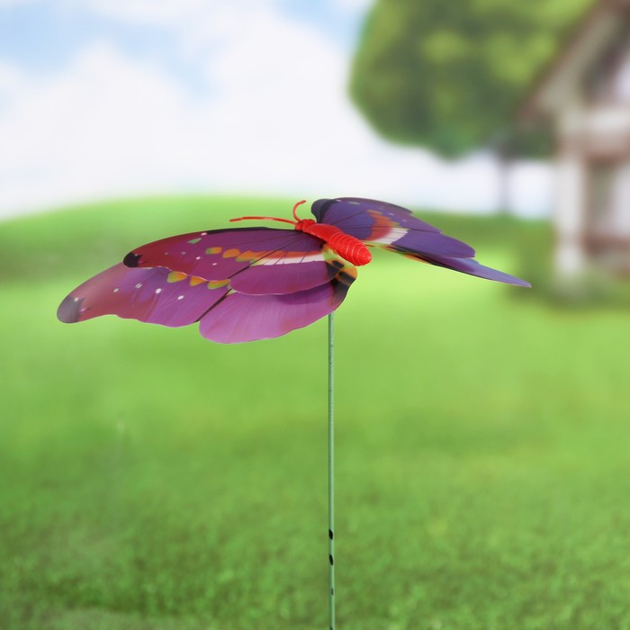 Декоративный штекер "Бабочка 3D" акварель, микс