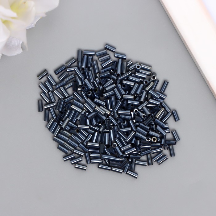 

Стеклярус "Астра" 5 мм, 15 гр, серый