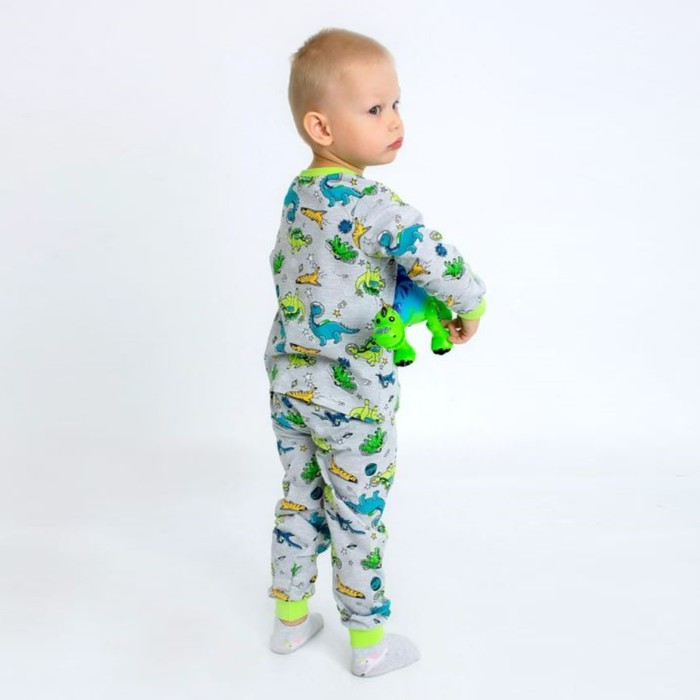 Пижама для мальчика «Эльф», цвет серый, рост 110 см