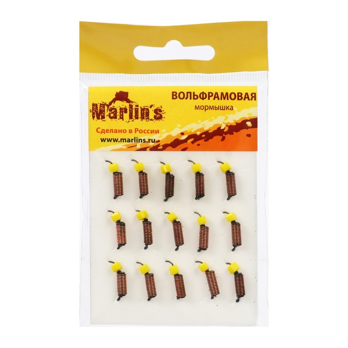 

Мормышка вольфрам Marlin's Ручейник, 2 мм, 0.9 г, чёрный + сырный кубик, 15 шт.