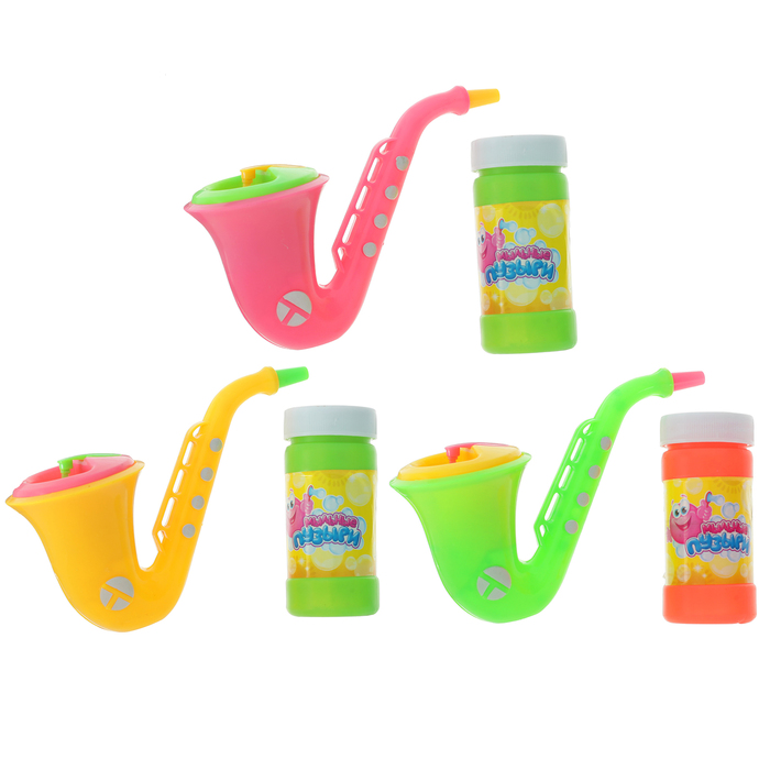 Мыльные пузыри "Саксофон", 60 мл, цвета МИКС