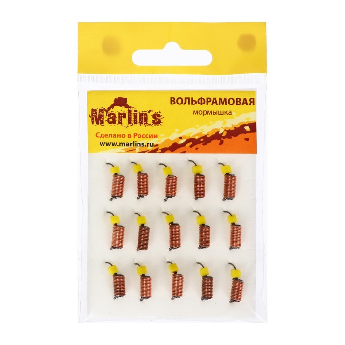 

Мормышка вольфрам Marlin's Ручейник, 3 мм, 1.5 г, медь + сырный кубик, 15 шт.