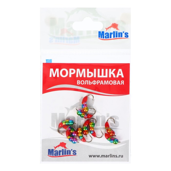 

Мормышка вольфрам Marlin's Мураш №3, 4 мм, 1 г, цвет бензин, 10 шт.