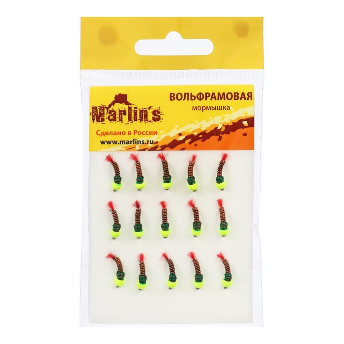 

Мормышка вольфрам Marlin's Лесотка, 3.5 мм, 0.45 г, красный 14, цвет лимон, 15 шт