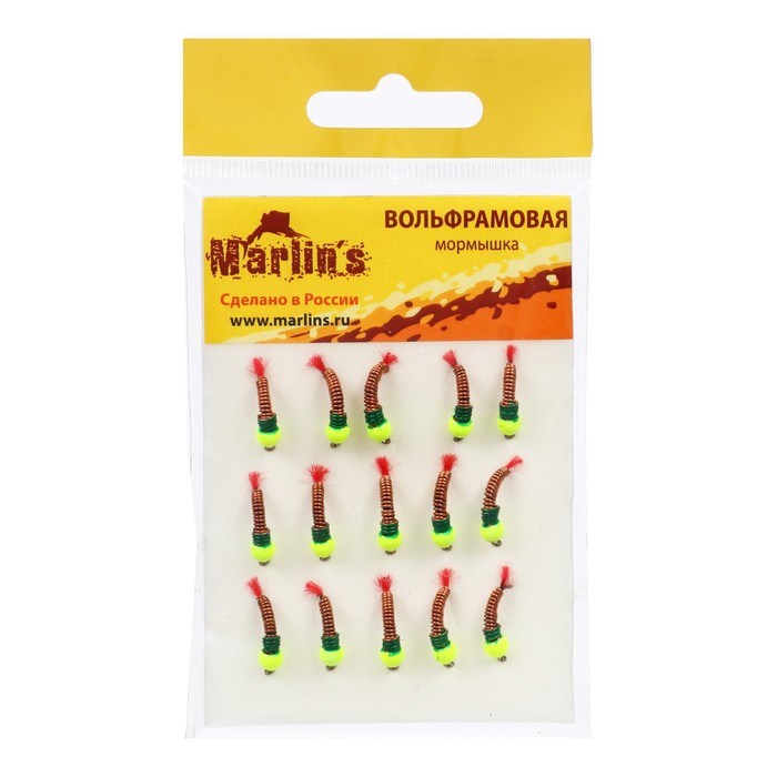 

Мормышка вольфрам Marlin's Лесотка, 4 мм, 0.65 г, красный 12, цвет лимон, 15 шт.