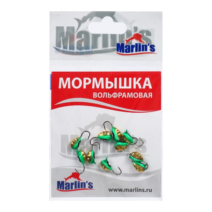 

Мормышка вольфрамовая Marlin's ВЯТСКАЯ Личинка №2, 10 шт