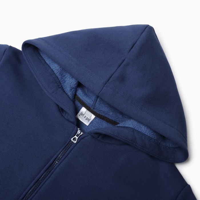 фото Толстовка с начёсом, цвет синий, размер 48