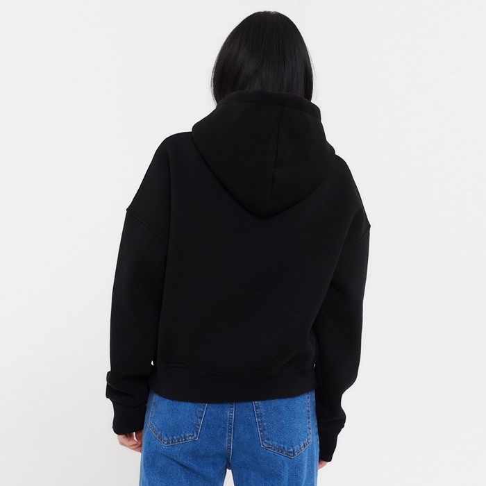 фото Толстовка женская начёс, цвет чёрный, размер 42-46 (one size) little secret