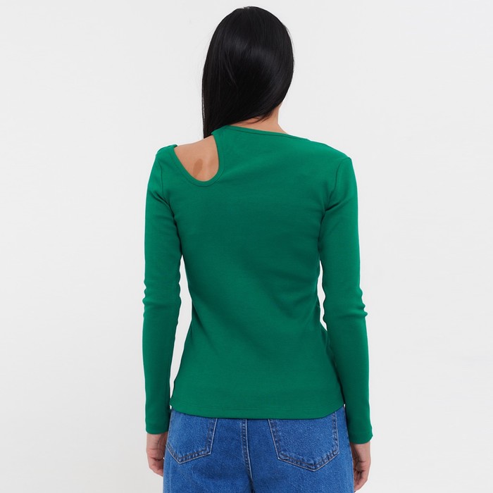 фото Лонгслив женский, цвет тёмно-зелёный, размер 46 (l) little secret