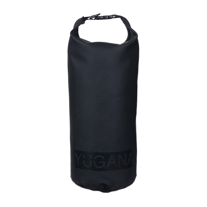Гермомешок YUGANA, ПВХ, водонепроницаемый 10 литров, усиленный, один ремень, черный