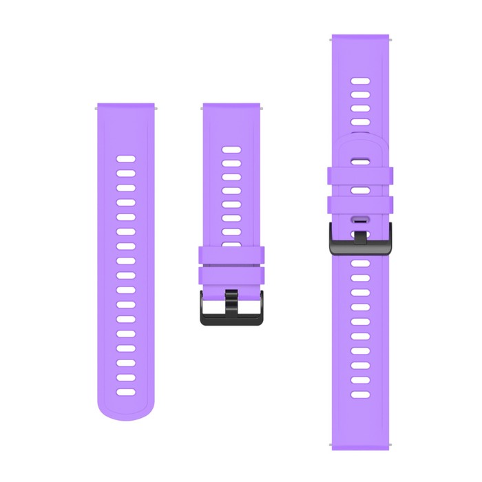 Ремешок для часов, 22 мм, силикон, фиолетовый