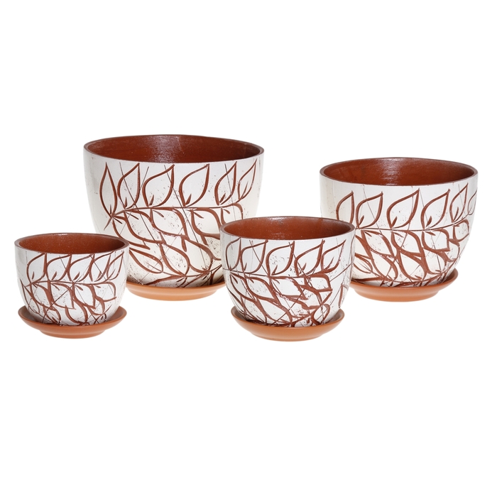 Набор кашпо 4 шт. "Вдохновение" 4 л/ 3 л/ 2 л/ 1 л