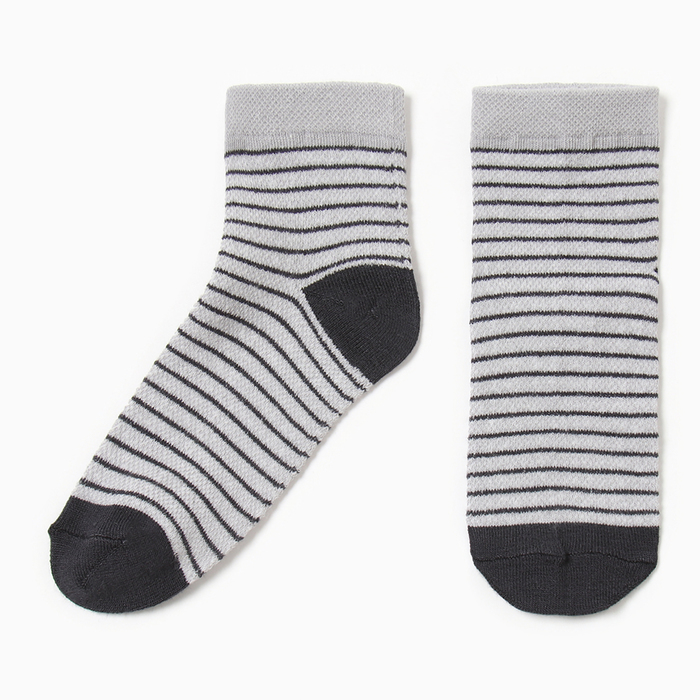 Носки детские, цвет светло-серый, размер 14-16