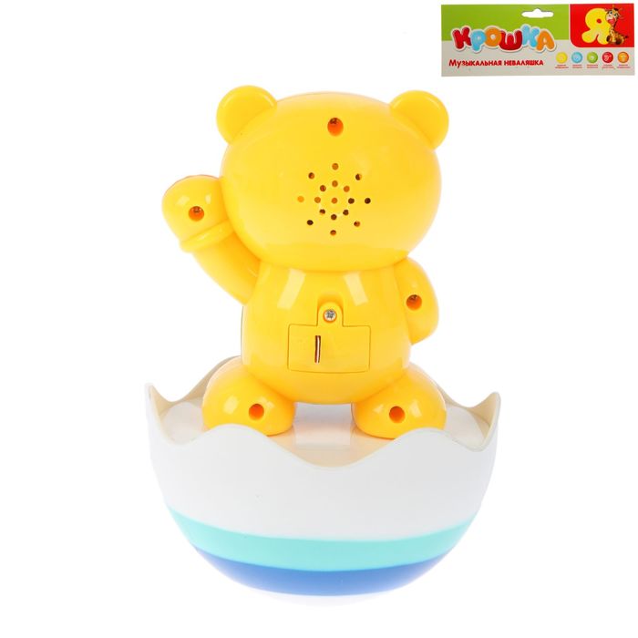 Неваляшка музыкальная «Мишка», со световым и звуковым эффектом, работает от батареек