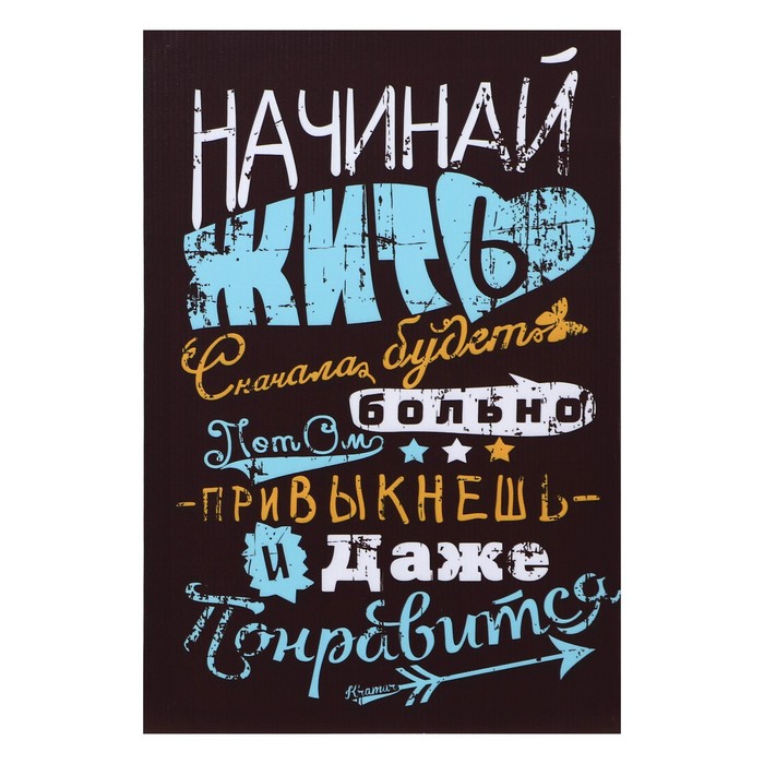 

Картина "Начинай жить" 35*50 см