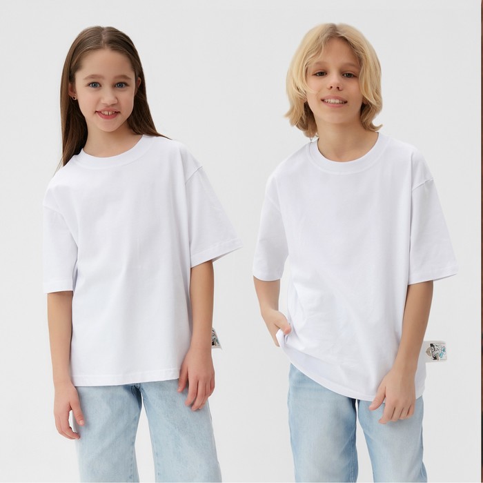

Футболка детская MINAKU:Basic line kids цвет белый, рост 146 см