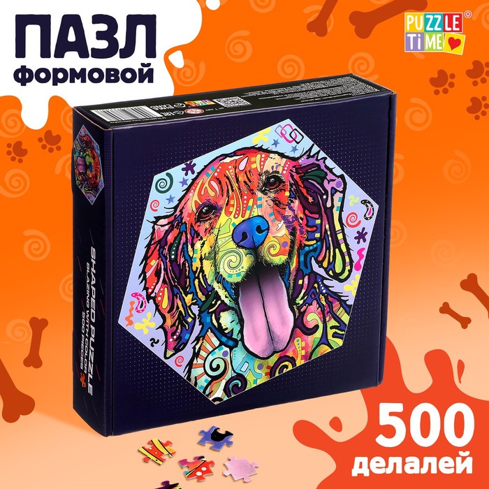 Фигурный пазл «Радостный пёсик», 500 деталей фигурный пазл радостный пёсик 500 деталей