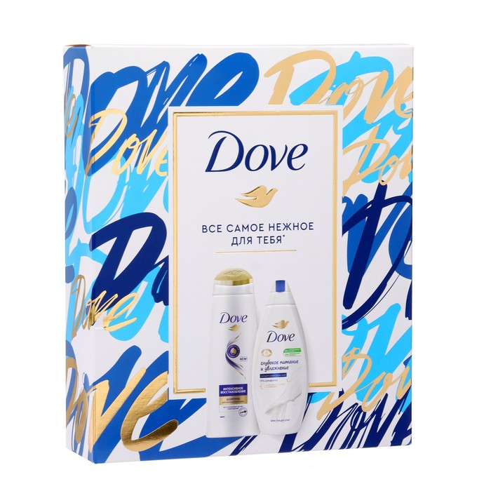 

Подарочный набор Dove: шампунь, 250 мл + крем-гель для душа, 250 мл