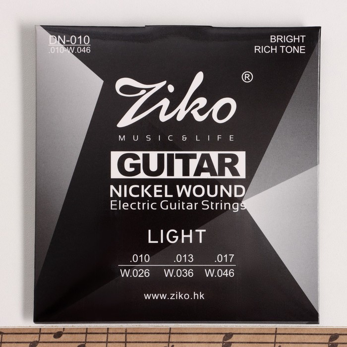 фото Струны электрогитары ziko dn-010 10-46, никелевые