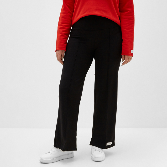 

Брюки клеш женские MIST Cozy style, цвет чёрный, рост 160/165, размер 54