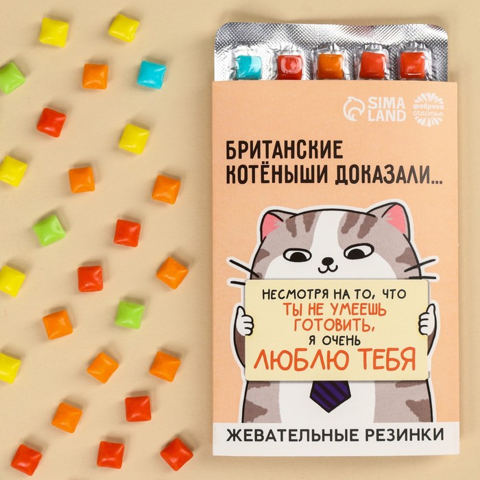 

Жевательная резинка «Ты не умеешь готовить» в блистере, 11, 5 г.