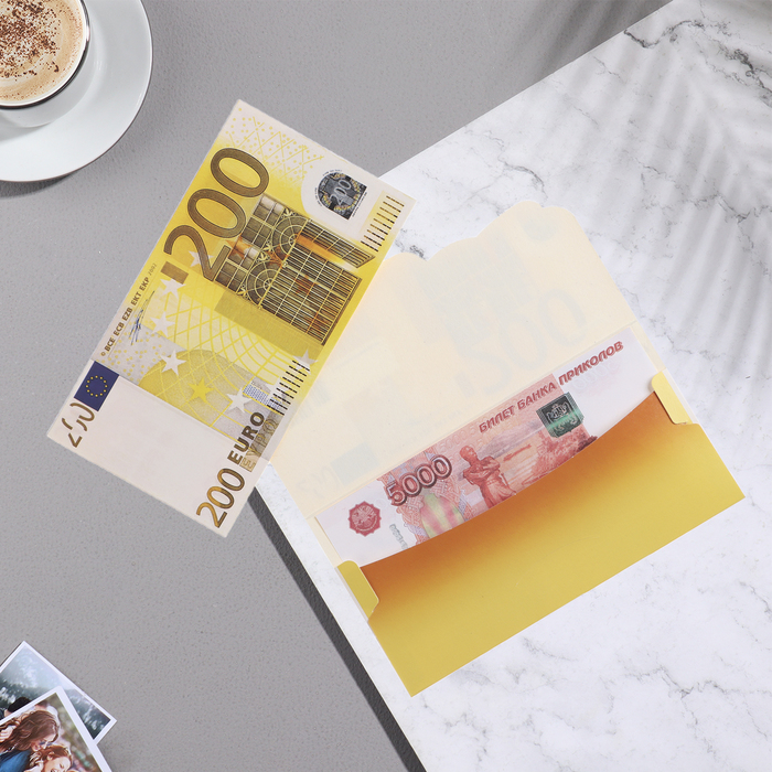 Конверт для денег 200 Евро блокнот 200 евро