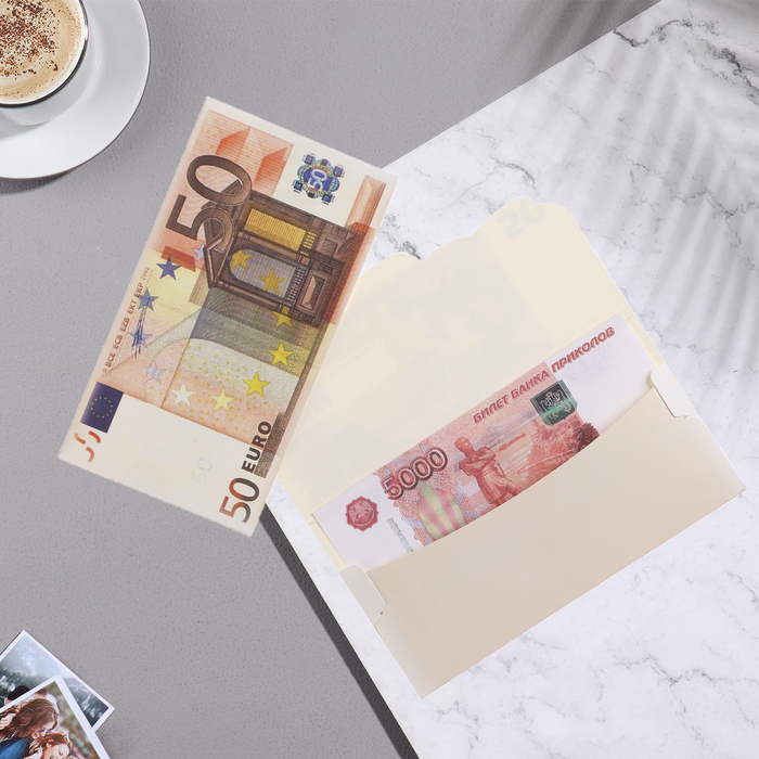Конверт для денег 50 Евро салфетки пачка денег 500 евро 30 листов