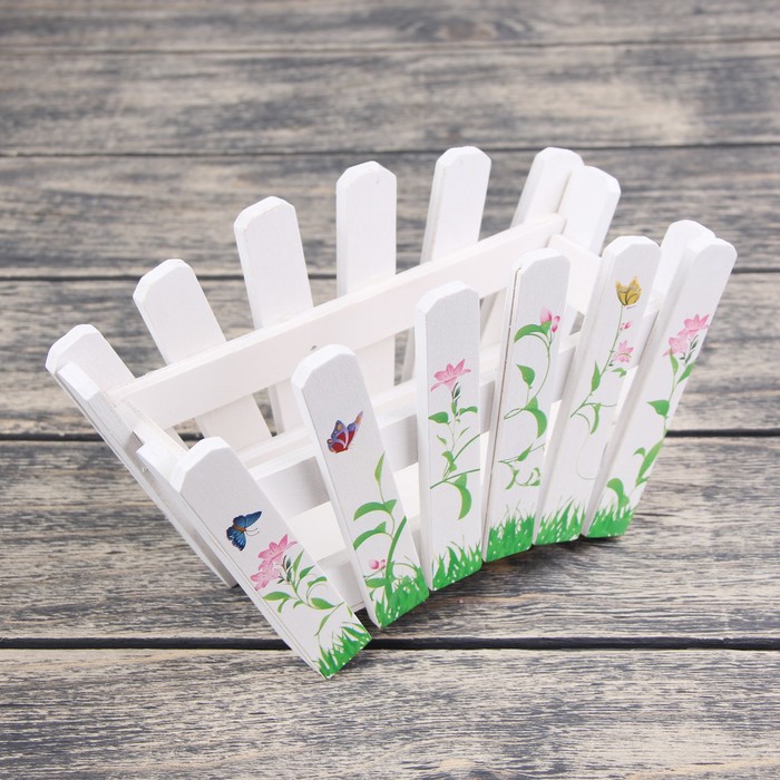 Набор кашпо 2 шт. "Заборчик" трапеция