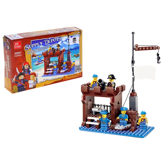 Конструктор «Пиратская крепость», 157 деталей