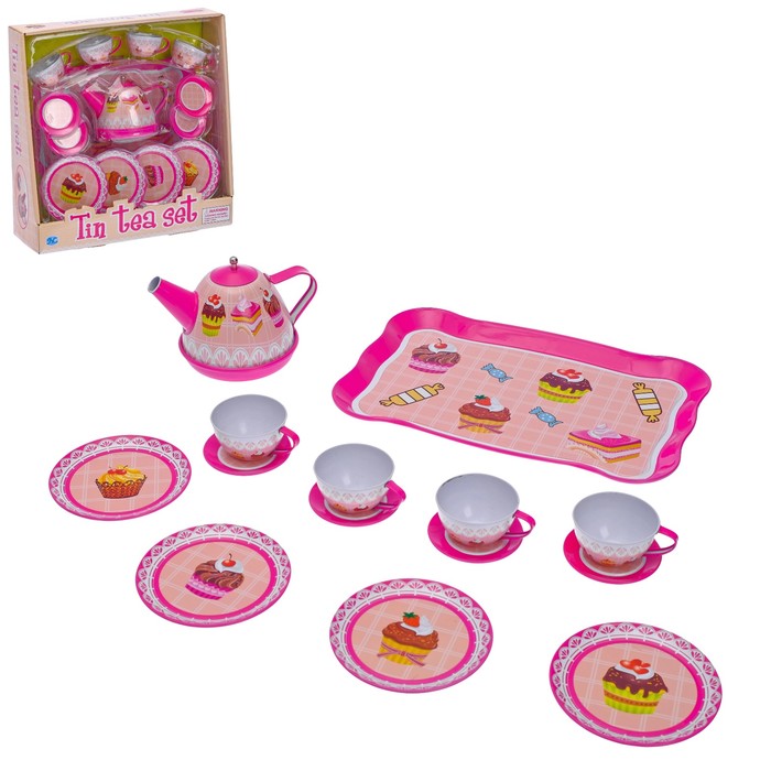 Набор металлической посудки "Пирожное", 14 предметов