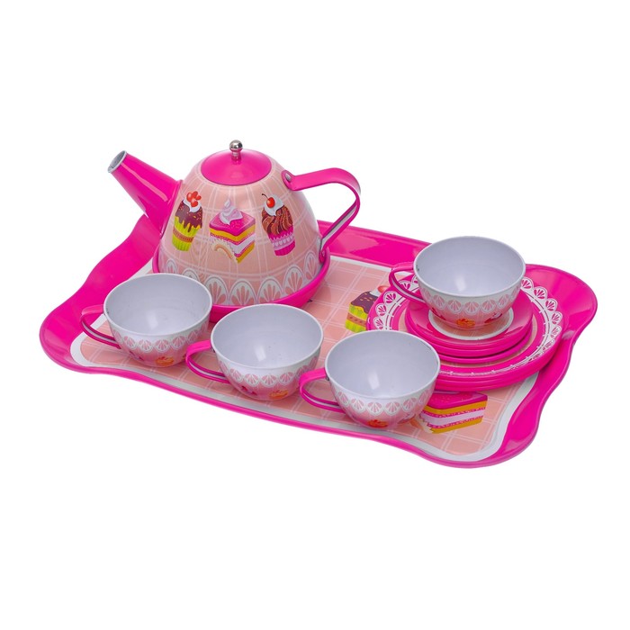 Набор металлической посудки "Пирожное", 14 предметов