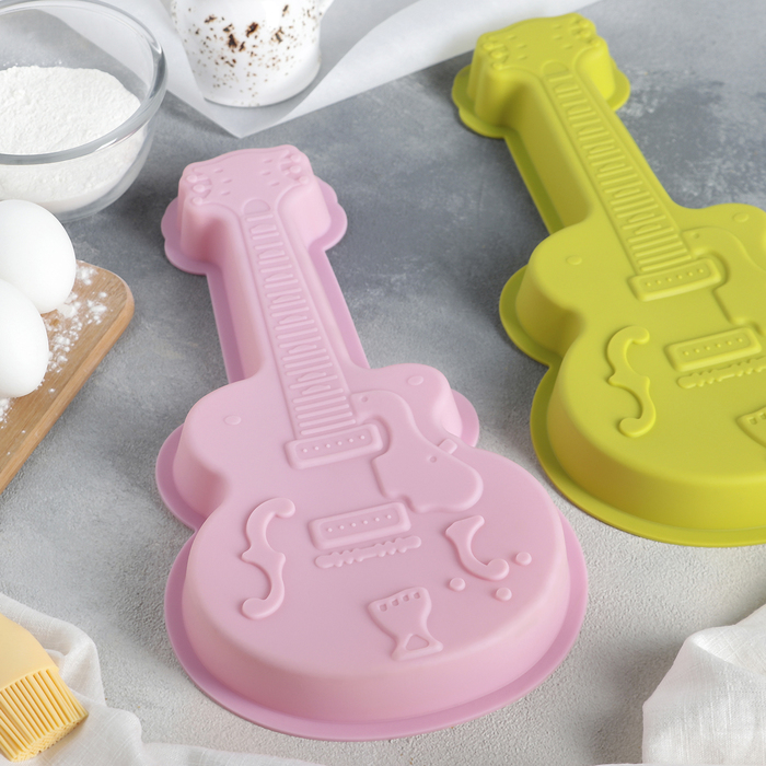 Форма для выпечки "Гитара" 32х18х4 см, цвета МИКС