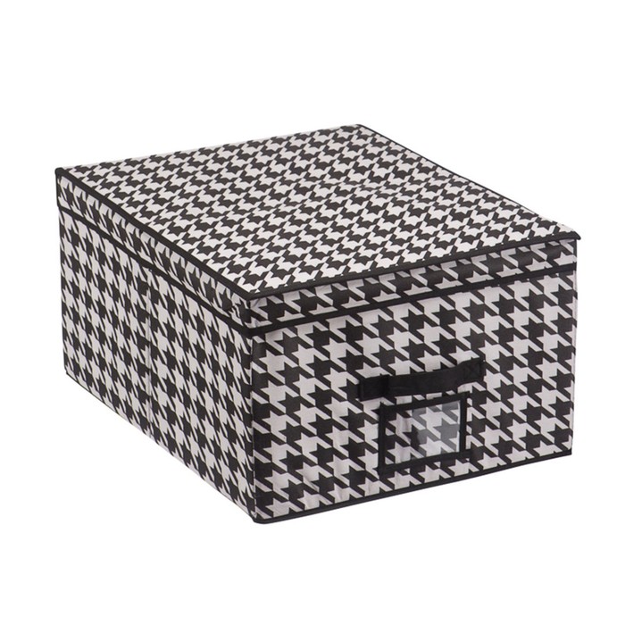 Короб для хранения «Пепита», 50х40х25 см, чёрно-белый короб кубик для хранения пепита 30х30х30 см чёрно белый