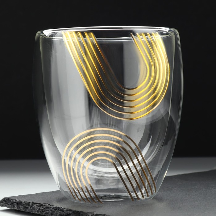 Стакан с двойными стенками «Геометрия», 300 мл стакан с двойными стенками duos