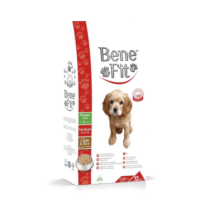 фото Сухой корм для щенков benefit puppy medium with lamb & rice, 12 кг