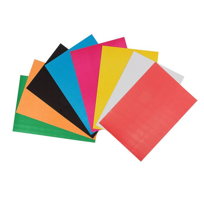 Картон цветной А4, 8 листов, 8 цветов "Веселый малыш" немелованный, в т/у пленке