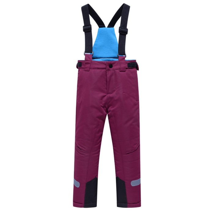 Брюки горнолыжные для девочки, рост 128 см, цвет тёмно-фиолетовый
