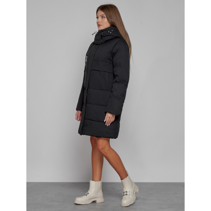 фото Пальто утепленное зимнее женское, размер 48, цвет чёрный mtforce