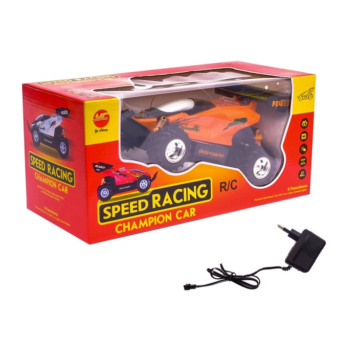 Машина радиоуправляемая "Багги", с аккумулятором, световые эффекты, цвета МИКС