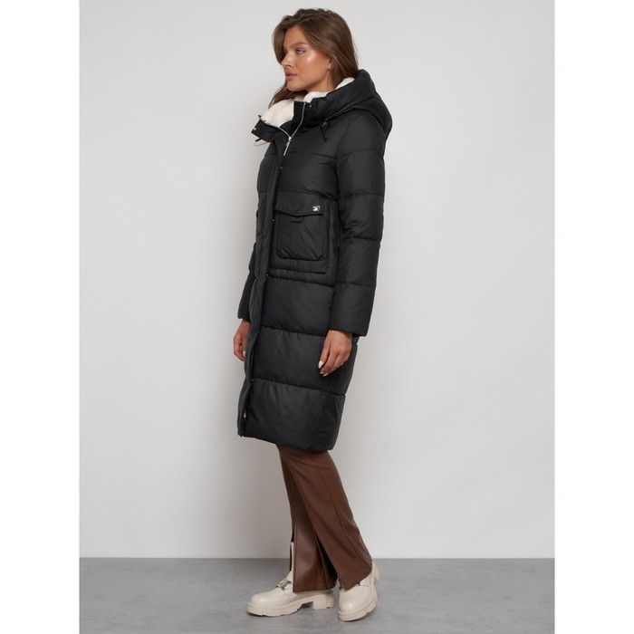 фото Пальто утепленное зимнее женское, размер 44, цвет чёрный mtforce