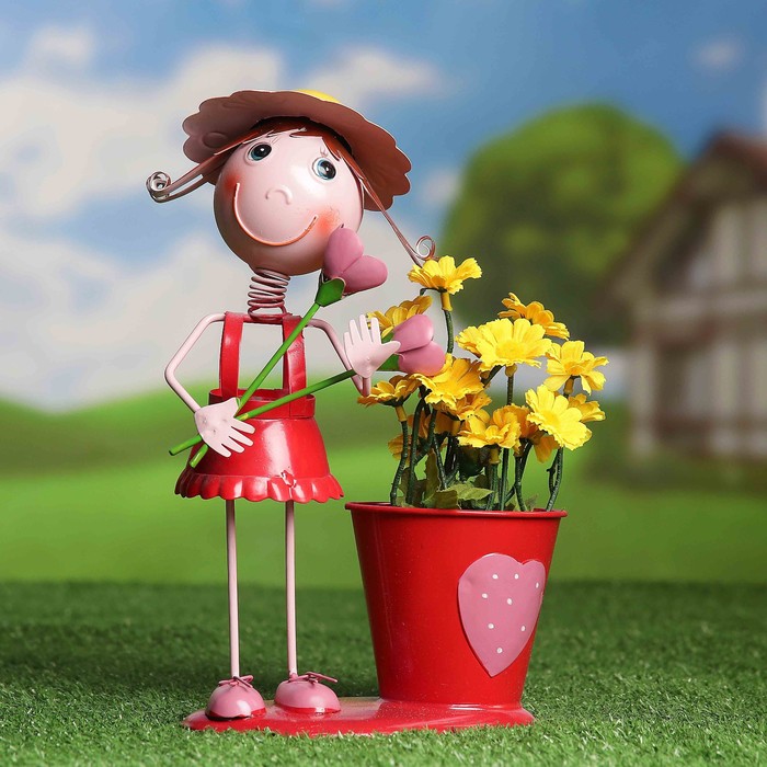 Садовая фигура с кашпо "Джимми" микс