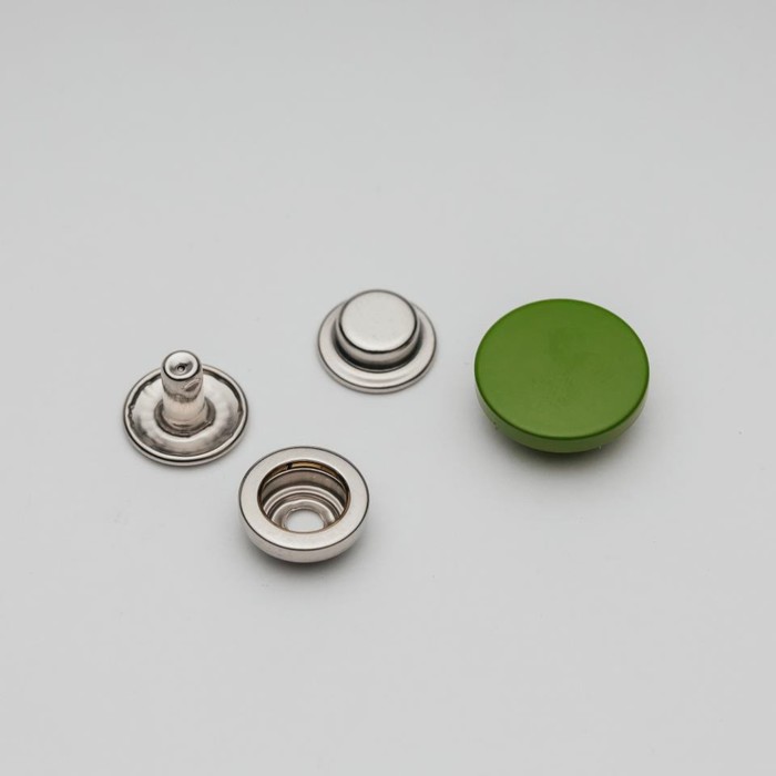 Кнопка установочная декоративная, размер 15 мм, цвет нежная трава