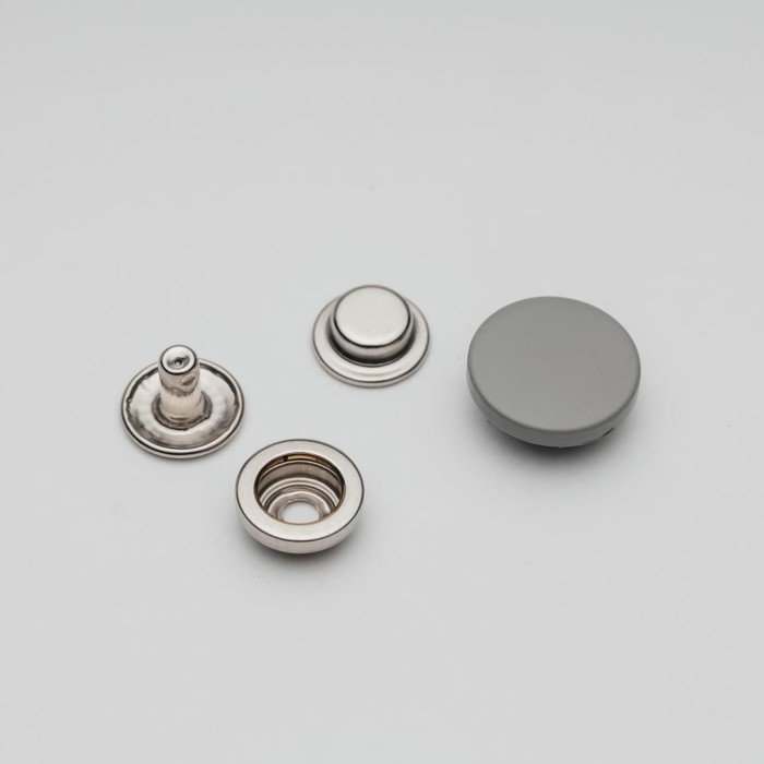 Кнопка установочная декоративная, размер 15 мм, цвет серый