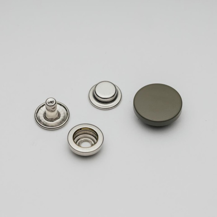 Кнопка установочная декоративная, размер 15 мм, цвет тёмно серый