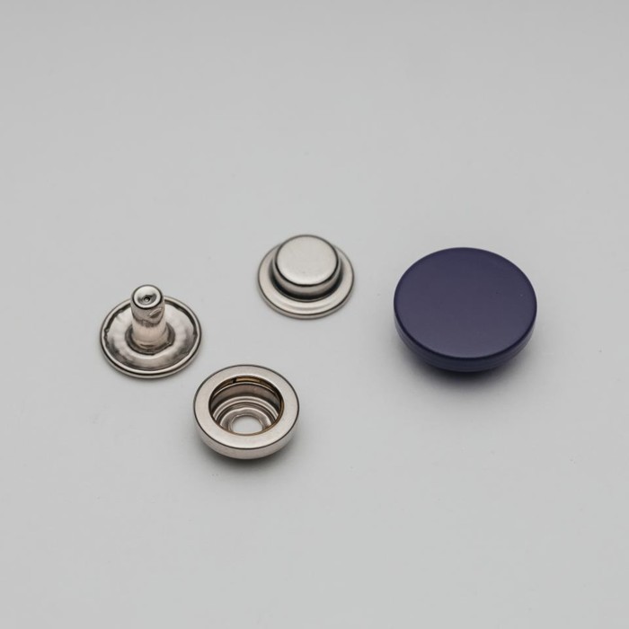 Кнопка установочная декоративная, размер 15 мм, цвет тёмный фиолет