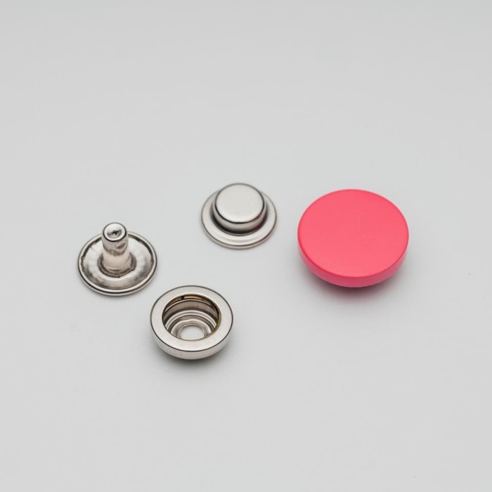 Кнопка установочная декоративная, размер 15 мм, цвет ярко розовый