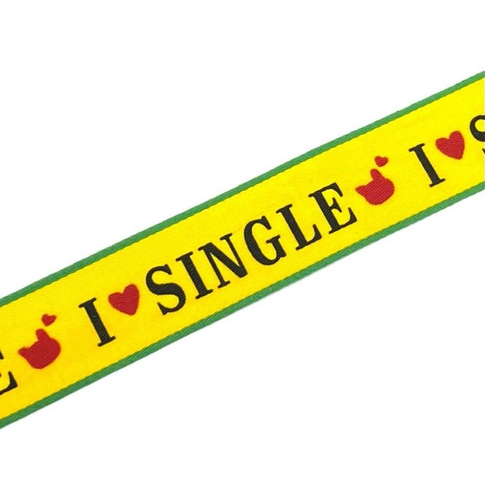 Тесьма single, ширина 2,5 см, цвет жёлтый