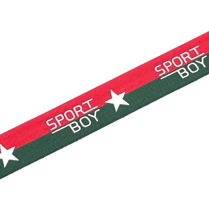 Тесьма Sport boy, размер 2 см, цвет красный, зелёный
