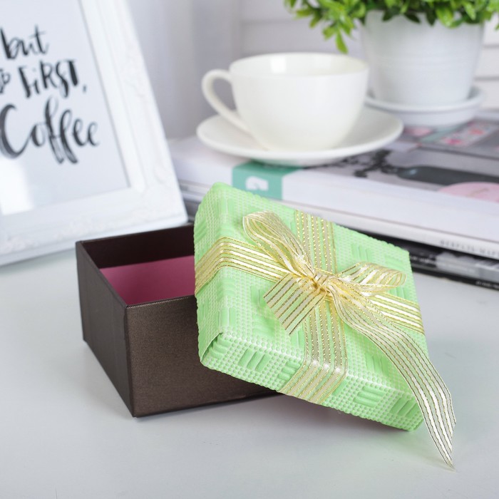 Набор коробок 7в1 "Фактура", салатовый, 22 х 22 х 12 - 10 х 10 х 6 см