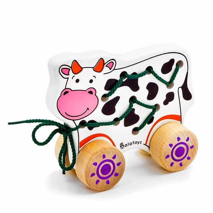 Каталка-шнуровка "Корова"